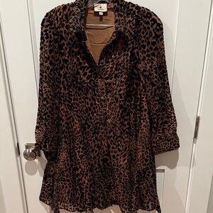 Tuckernuck Leopard Print Button Dress